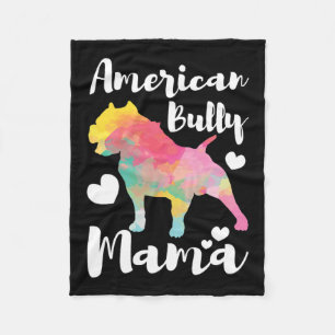 Bully Mama Bulldog Owner Mom Fleece Blanket