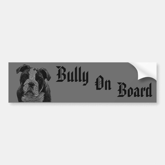 Bully On Board Bumper Sticker (Front)