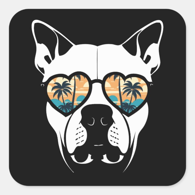 bully summer vibes square sticker (Front)