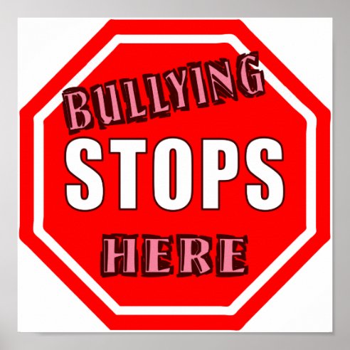 No Bullying Posters, Prints & Poster Printing | Zazzle CA