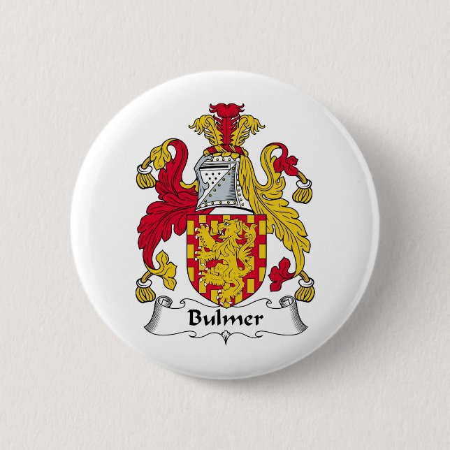 Bulmer Family Crest 2 Inch Round Button (Front)