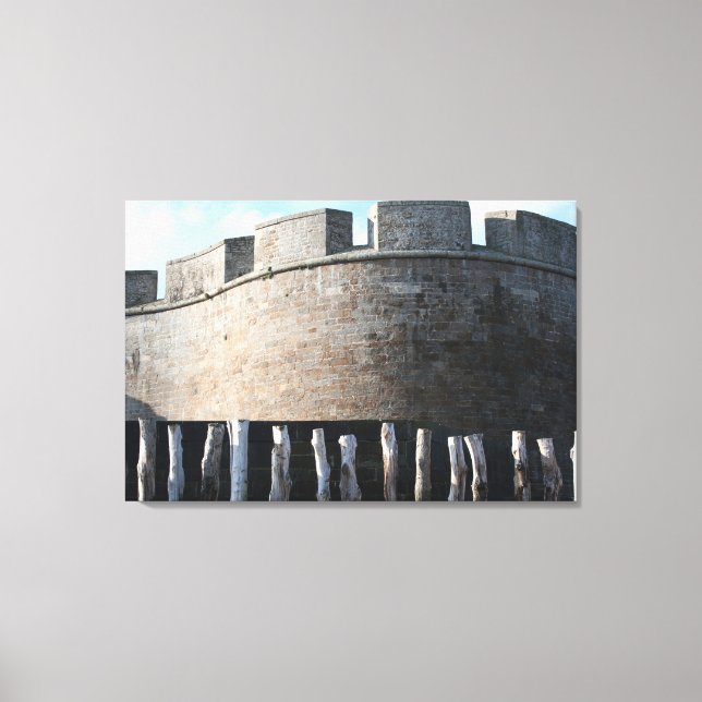 Bulwark Fortifications Saint Malo Brittany Canvas Print (Front)