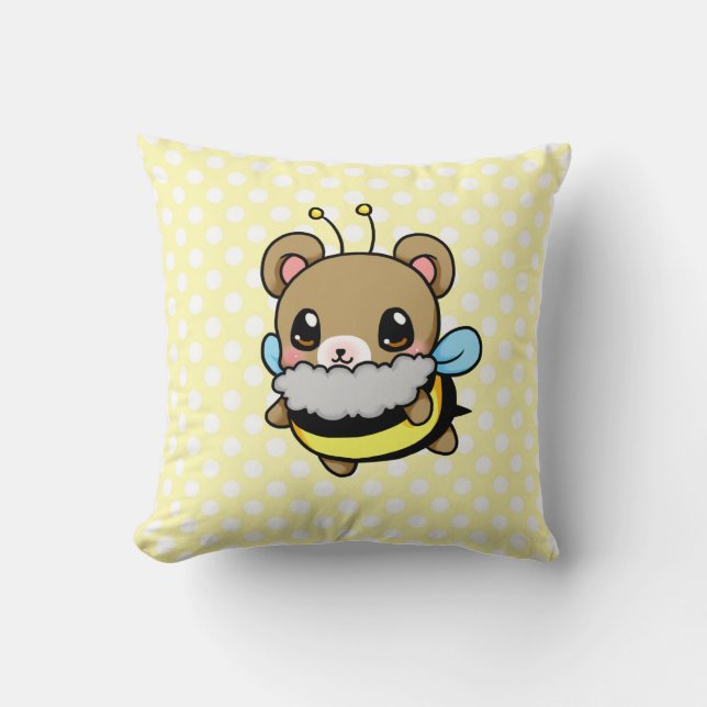 Bumble Bear Throw Pillow (Front)