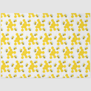 Bumble Bee and Honeycomb Pattern Tissue Paper