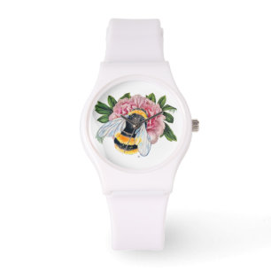 Bumble Bee And Peony Watch