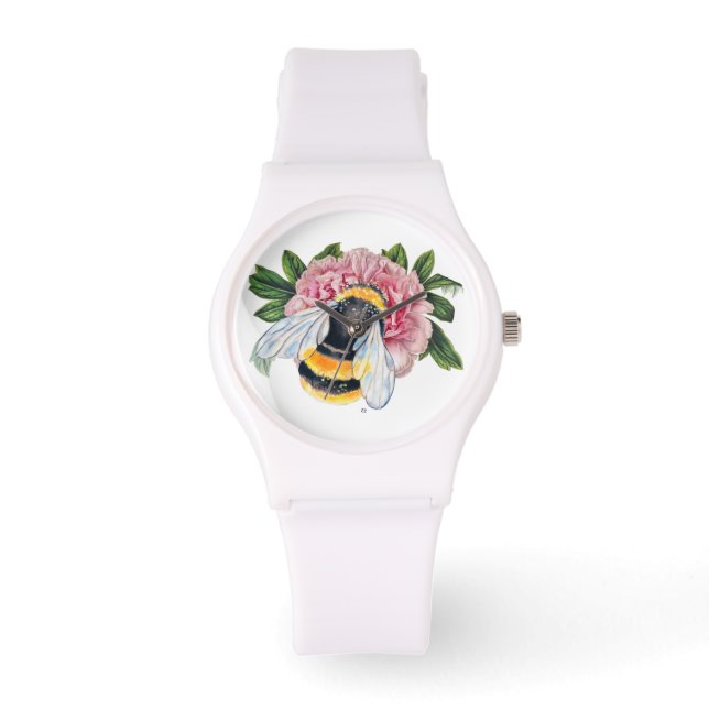 Bumble Bee And Peony Watch (Front)
