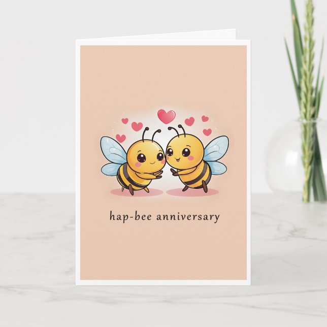 Bumble Bee Anniversary Card (Front)