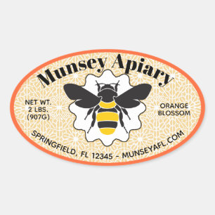 Bumble Bee Apier Nom Honey Stickers Jar
