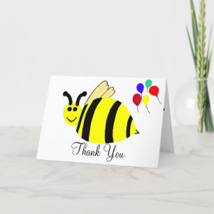 Bumble Bee Baby Anniversaire Merci Cartes
