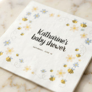 Bumble Bee Baby Shower Cocktail Napkins