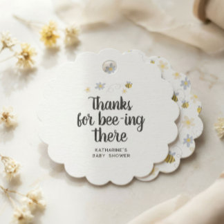 Bumble Bee Baby Shower Favour Tags, Bee Theme Tags
