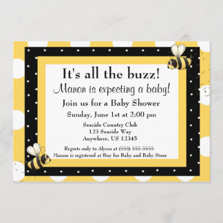 Bumble Bee Baby Shower Invitation