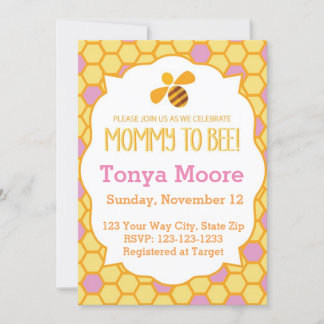 Bumble Bee Baby Shower Invitation (girl)