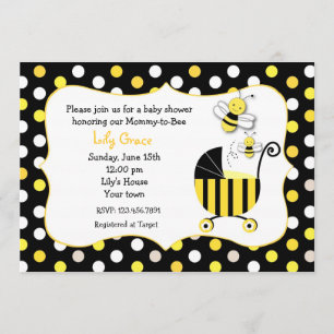 Bumble Bee Baby Shower Invitations