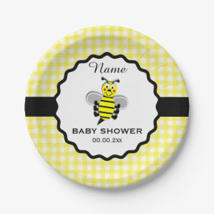 Bumble Bee Baby Shower Paper Plate