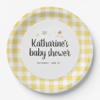 Bumble Bee Baby Shower Paper Plates