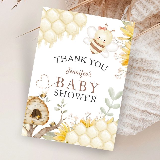 Bumble Bee Baby Shower Thank You Cards (Creator Uploaded)