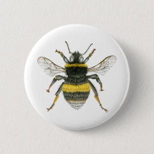 Bumble Bee Badge 2 Inch Round Button