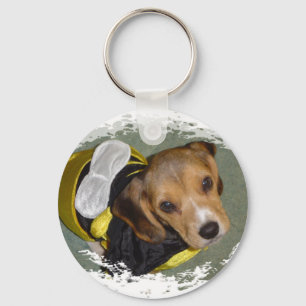 Bumble Bee Beagle Keychain
