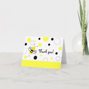 Bumble Bee Birthday Folded  Thank You Note Cards