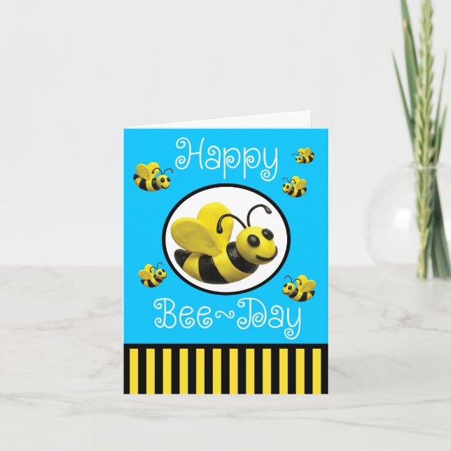 Bumble Bee Birthday Party Card (Front)