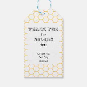 Bumble Bee Birthday Party Thank you Favour Tags