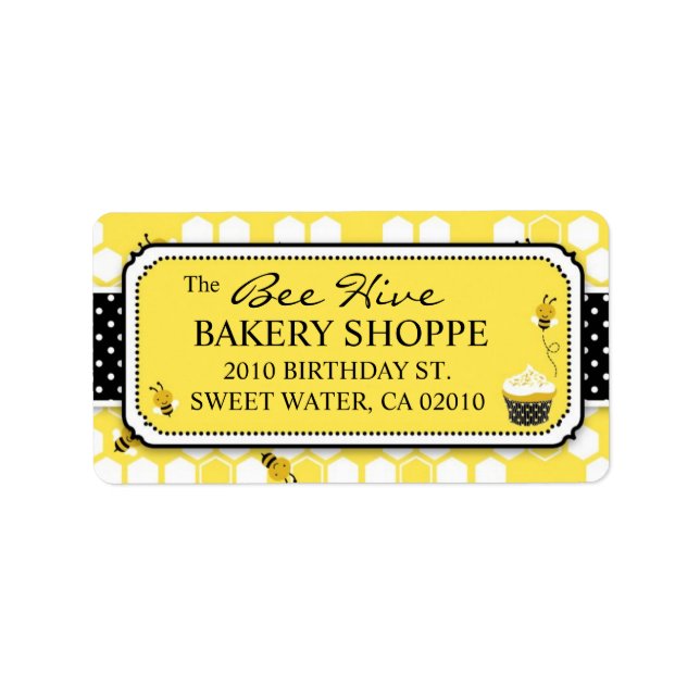 Bumble Bee Business Address Label (Front)