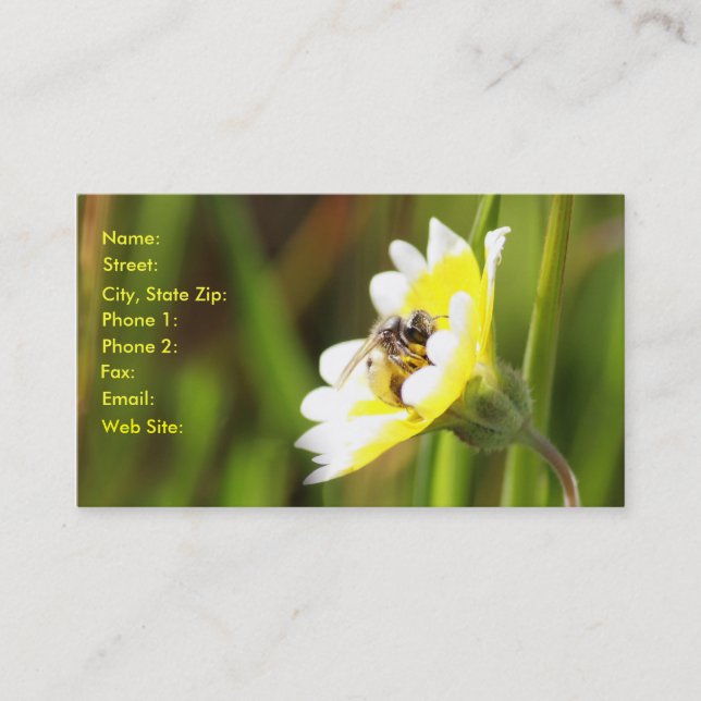 Bumble Bee Business Card (Front)