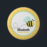 Bumble Bee Button<br><div class="desc">Our customizable buttons make great favour gifts or name tags for the baby shower party or guests! Ordering in bulk you will get a discount, and each button can be personalized!</div>