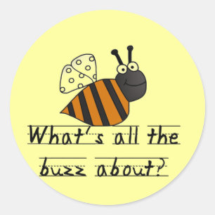 Bumble Bee Buzz Tshirts and Gifts Classic Round Sticker