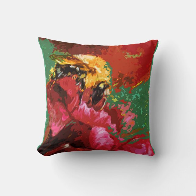Bumble Bee by Alexandra Cook Throw Pillow (Front)