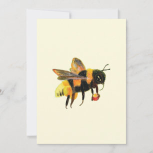Bumble Bee carrying pollen Holiday Card