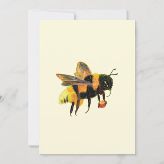 Bumble Bee carrying pollen  Holiday Card