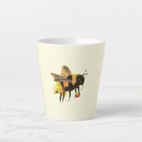 Bumble Bee carrying pollen Small Latte Mug