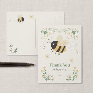 Bumble Bee Children's Party Thank You Postcard