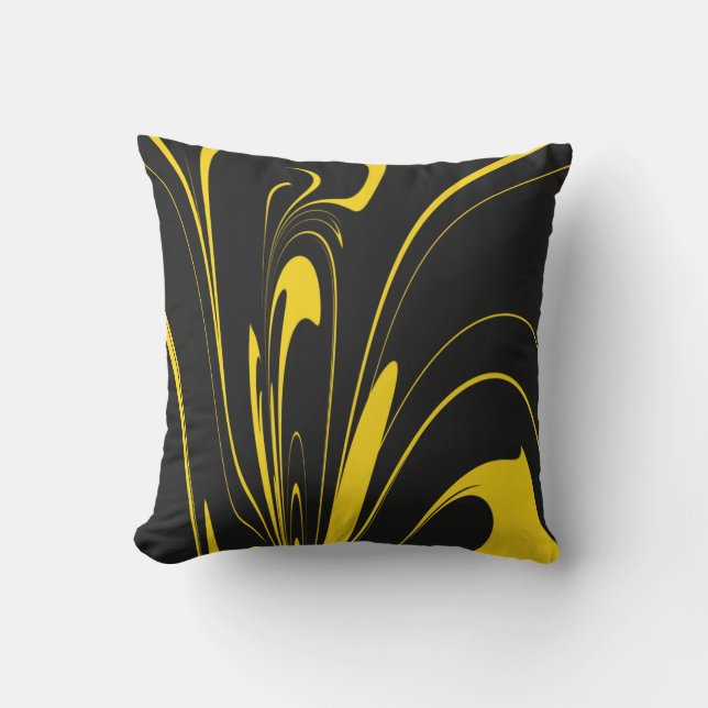 Bumble Bee Colours Throw Pillow (Front)
