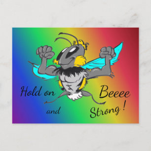 Bumble Bee Cust. Carte postale arc-en-ciel