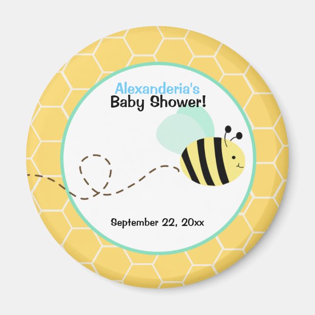 Bumble Bee Custom Favour Magnet (Front)