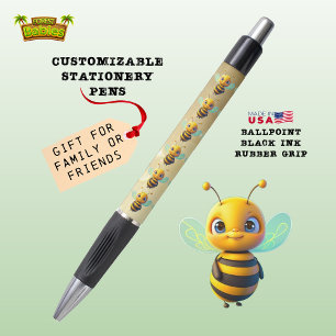 Bumble bee Cute Unique Honey Bee Golden Graphic 🐝 Pen