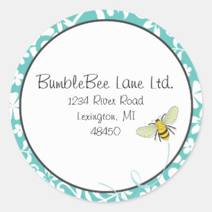 Bumble Bee Faveur Sticker ou Étiquette de adresse