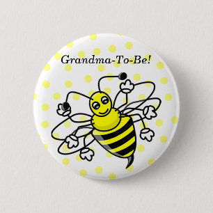 Bumble Bee Grandmother Button