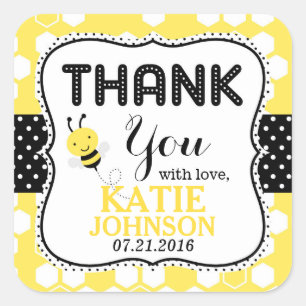 Bumble Bee Honeycomb Baby shower Étiquette