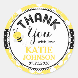Bumble Bee Honeycomb Baby shower Étiquette