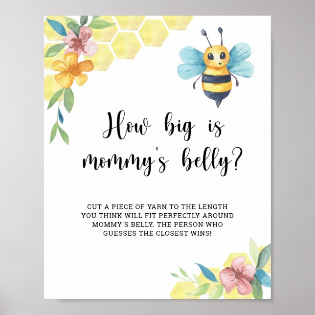 Bumble bee how big is mommy's belly game poster (Front)