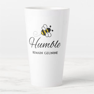  BUMBLE BEE HUMBLE WHITE BLACK CERAMIC  LATTE MUG