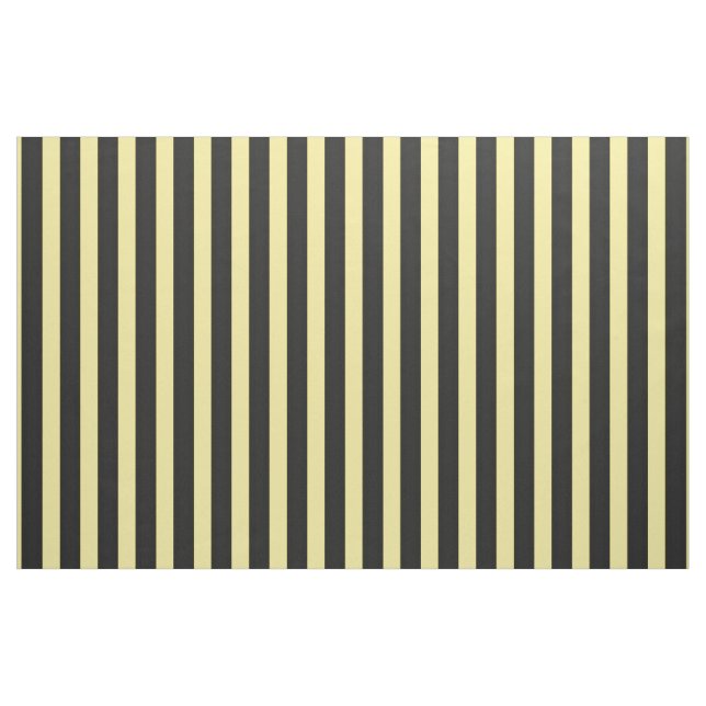 Bumble Bee Inspired Black + Yellow Stripes Fabric (Yard)