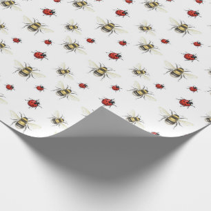 Bumble Bee & Ladybird Wrapping Paper Gift Wrap