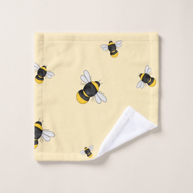 Bumble Bee Laver tissu (Gant de toilette)