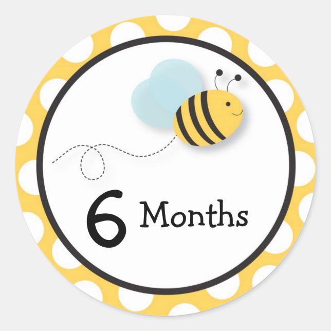 Bumble Bee Monthly Milestone Stickers (Front)