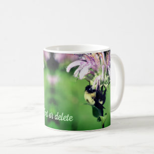 Bumble Bee On Bee Balm Flower Personalized Coffee Mug